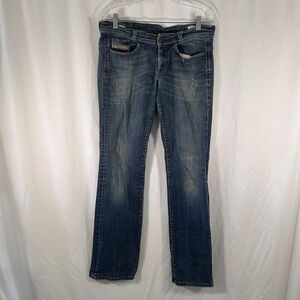 Vintage Diesel Soozy Jeans Womens 32x32 Medium Wash Blue Denim Cotton Button Zip
